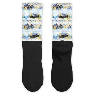 Gentlemen's Cologne Cigar Fashion Dapper Design Custom Athletic Cotton Socks